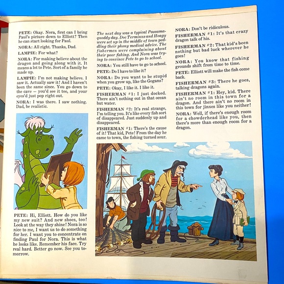 WALT DISNEY PETE’S DRAGON VTG 1977 DISNEYLAND STORYTELLER VINYL RECORD & BOOK - Picture 12 of 16